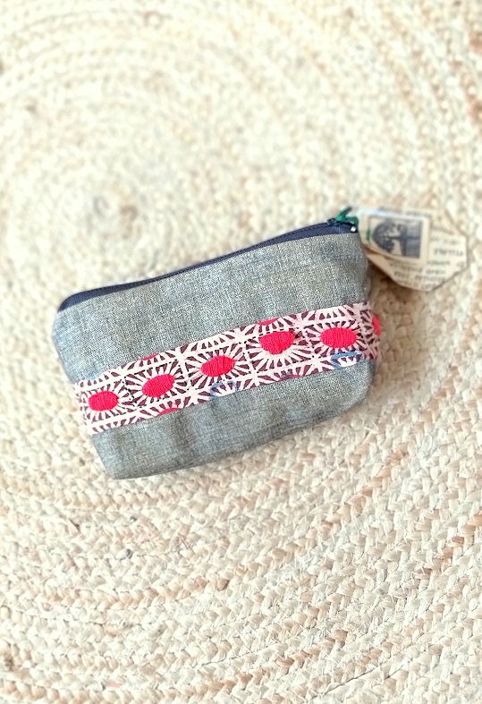 Handmade & Recycled Fabric Pouch 4